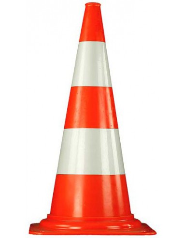 Lot de 5 maxi cônes de signalisation 75 cm rétroréfléchissant classe 2 70305