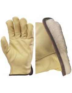 Gants en cuir doublure polaire isolante 2465