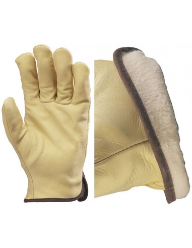 Gants en cuir doublure polaire isolante 2465