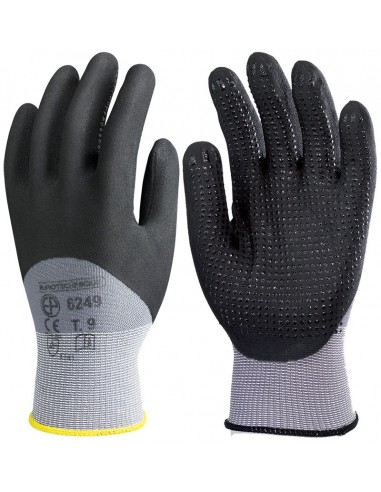 Gants légers enduction nitrile paume picots 6250