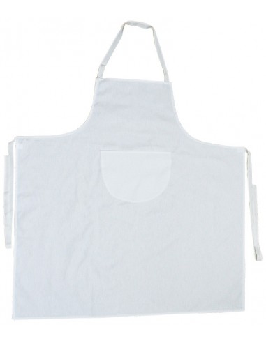Tablier bavette100% coton blanc - 56100