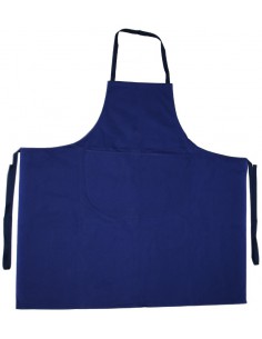Tablier bavette 100% coton marine - 56101