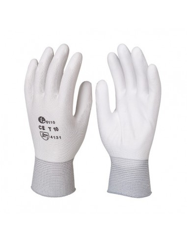 Gants légers fine enduction polyuréthane blanc 6020