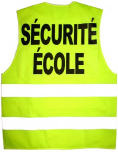 Gilet fluo haute visibilité EN 20471 classe 2 dossard SECURITE ECOLE