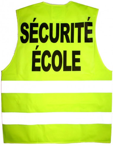 Gilet fluo haute visibilité EN 20471 classe 2 dossard SECURITE ECOLE