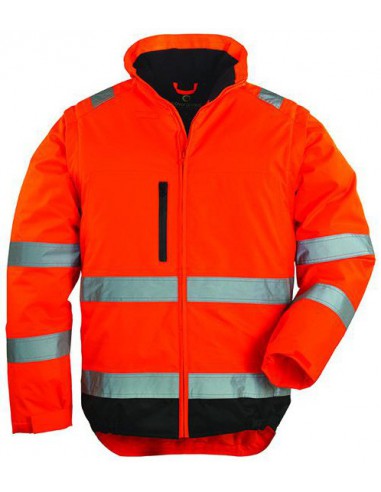 Blouson haute visibilité EN ISO 20471 classe 2 manches amovibles - 7HWX