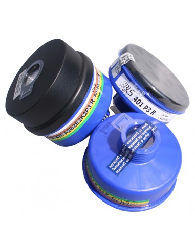 Filtres à pas-de-vis normalisé EN 148-1 pour masques complets, choisir votre protection dans le tableau