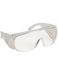 Lunettes de protection monobloc, oculaire traité anti-rayures, utilisables en sur-lunettes