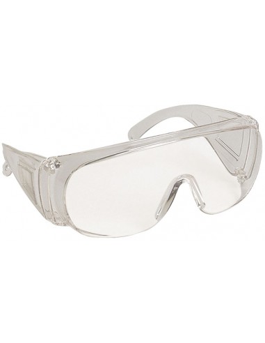 Lunettes de protection monobloc, oculaire traité anti-rayures, utilisables en sur-lunettes