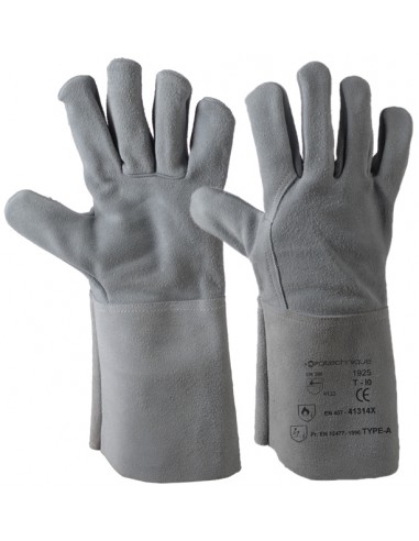 Gants de protection soudeur contre les risques mécaniques, thermiques et électrostatiques, tout croûte de cuir vachette