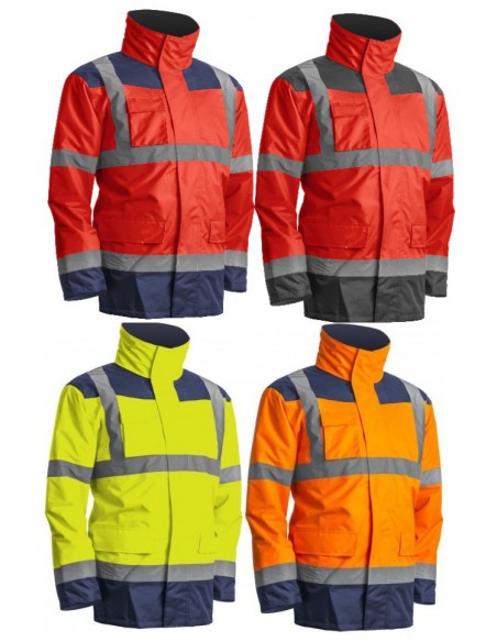 Parkas haute visibilité EN ISO 20471 classe 3 veste/gilet amovible - 7KAN
