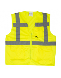 Gilet fluo haute visibilité EN471 classe 2 ceintures et baudriers 70242