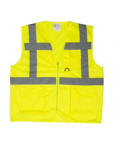 Gilet fluo haute visibilité EN471 classe 2 ceintures et baudriers 70242
