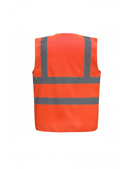 Gilet fluo haute visibilité EN ISO 20471 classe 2 ceintures et baudriers