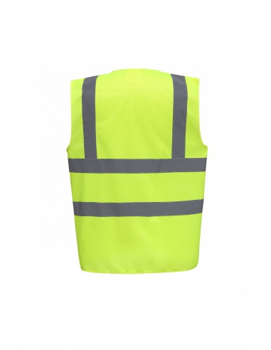 Gilet fluo haute visibilité EN ISO 20471 classe 2 ceintures et baudriers