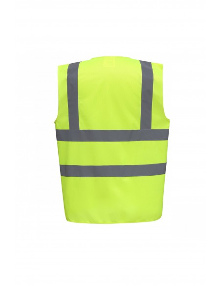 Gilet fluo haute visibilité EN ISO 20471 classe 2 ceintures et baudriers