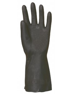 Gants de protection contre les risques chimiques et bactériologiques, néoprène noir