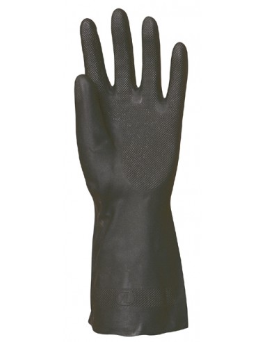 Gants de protection contre les risques chimiques et bactériologiques, néoprène noir