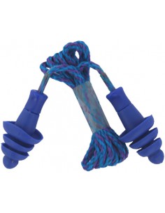 Bouchons d'oreilles cordés détectables et réutilisables avec boitier de rangement