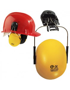 Coquille de protection anti-bruit avec adaptateur pour casque de chantier série 65100