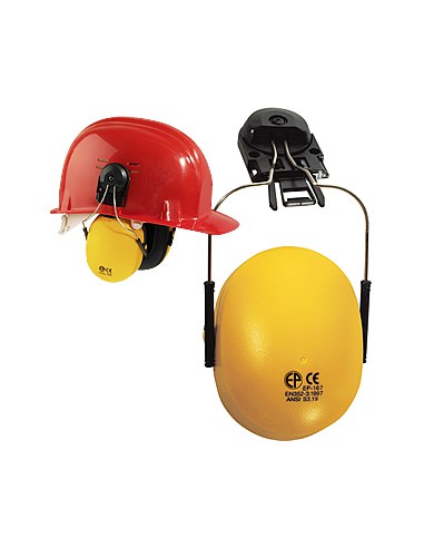 Coquille de protection anti-bruit avec adaptateur pour casque de chantier série 65100