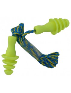 Bouchons d'oreilles cordés réutilisables avec boitier de rangement