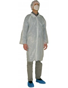 Kit comprenant : 1 blouse, 1 masque, 1 charlotte, 1 paire de couvre-chaussures