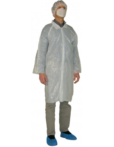 Kit comprenant : 1 blouse, 1 masque, 1 charlotte, 1 paire de couvre-chaussures