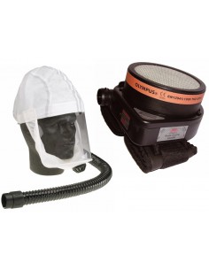Ensemble autonome de ventilation assistée, protection respiratoire contre les vapeurs organiques